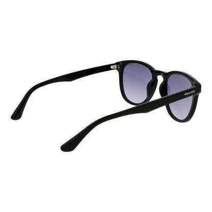 Police Unisex Sunglasses – Black Round Frame, Purple Gradient Lenses
