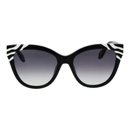 Just Cavalli Women’s Sunglasses – Black Butterfly Frame, Grey Gradient Lenses