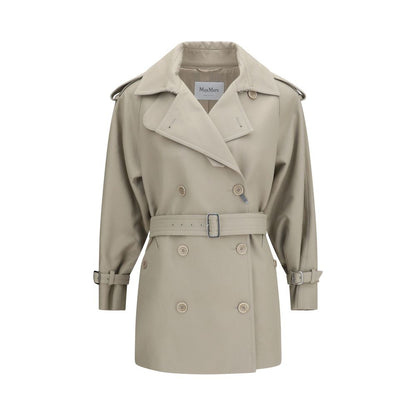 Max Mara Beige Cotton Short Trench Coat