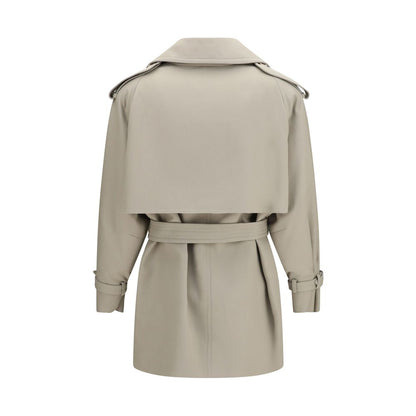 Max Mara Beige Cotton Short Trench Coat