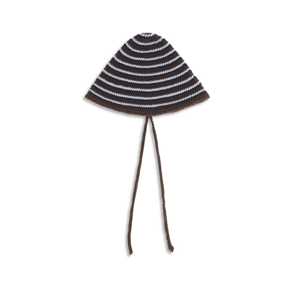 Miu Miu Brown Cotton Sunhat Crochet Hat
