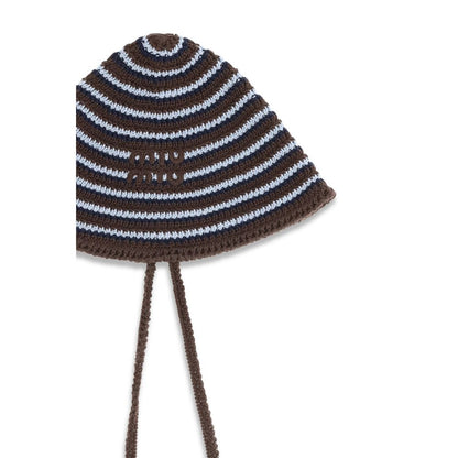 Miu Miu Brown Cotton Sunhat Crochet Hat