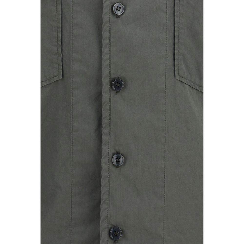 Dolce & Gabbana Gray Cotton Short-Sleeve Shirt