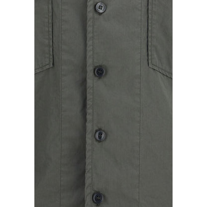 Dolce & Gabbana Gray Cotton Short-Sleeve Shirt