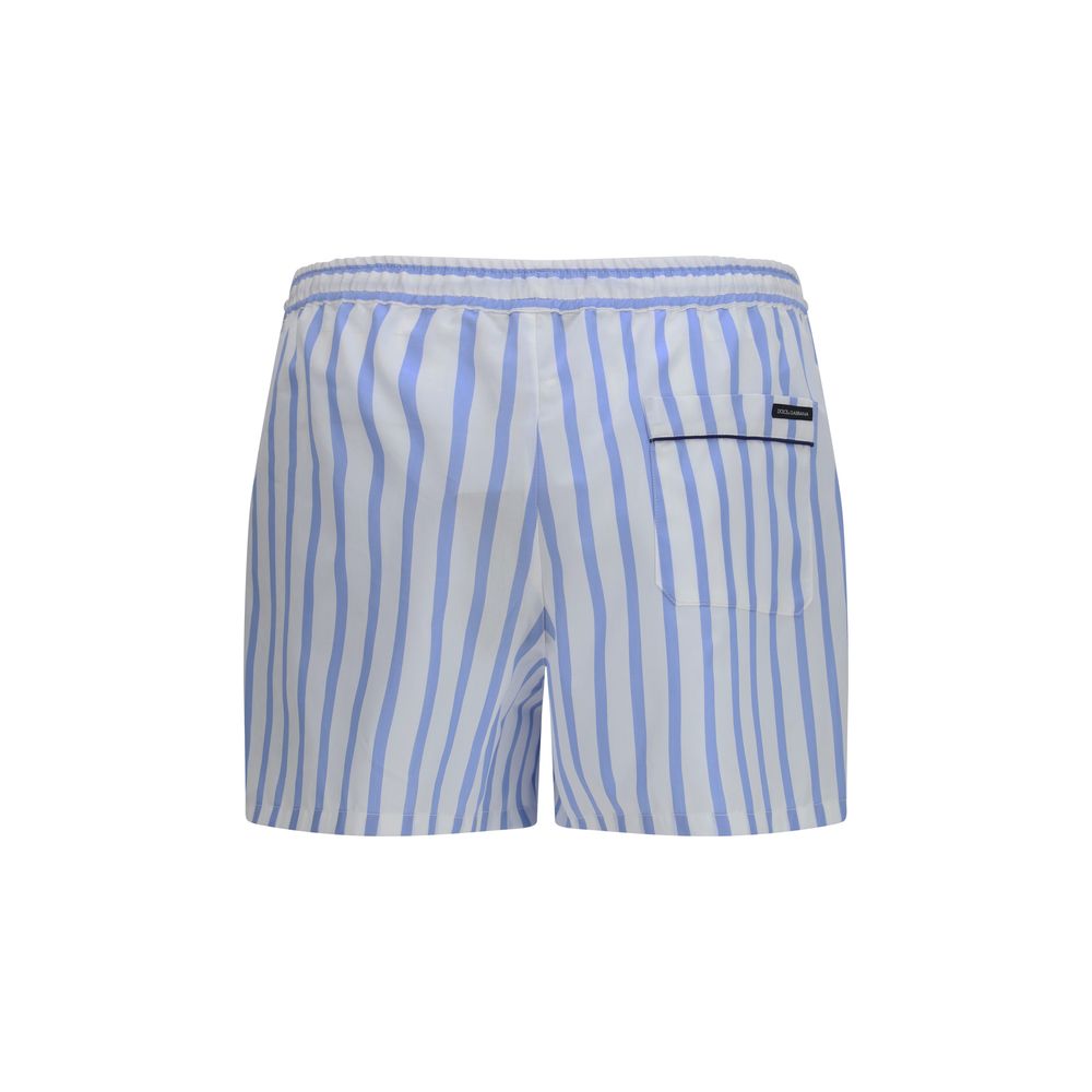 Dolce & Gabbana Striped Cotton Bermuda Shorts