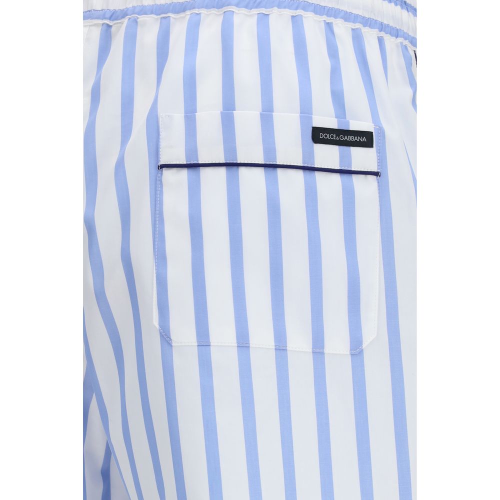 Dolce & Gabbana Striped Cotton Bermuda Shorts