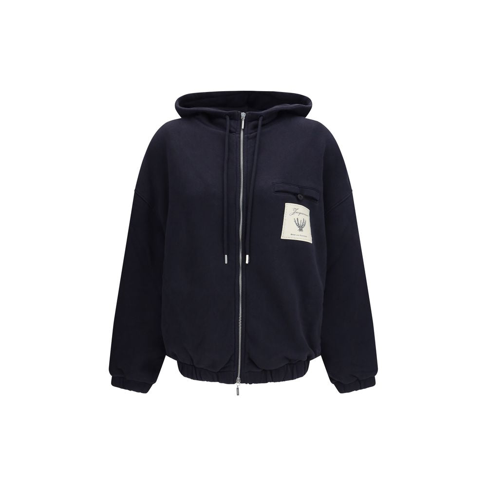 Jacquemus Blue Cotton Le Torneo Hoodie Sweatshirt