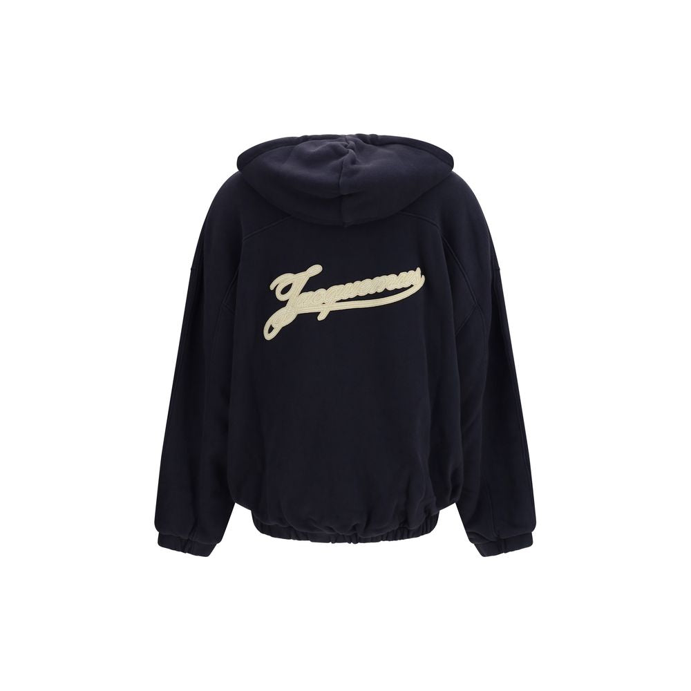 Jacquemus Blue Cotton Le Torneo Hoodie Sweatshirt