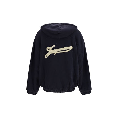 Jacquemus Blue Cotton Le Torneo Hoodie Sweatshirt