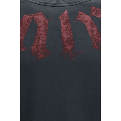 Palm Angels Black Cotton Sweatshirt - Big Neck Logo Statement Piece