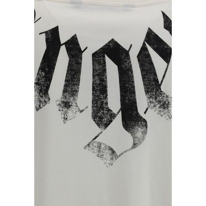 Palm Angels Big Neck Logo T-shirt - White Cotton