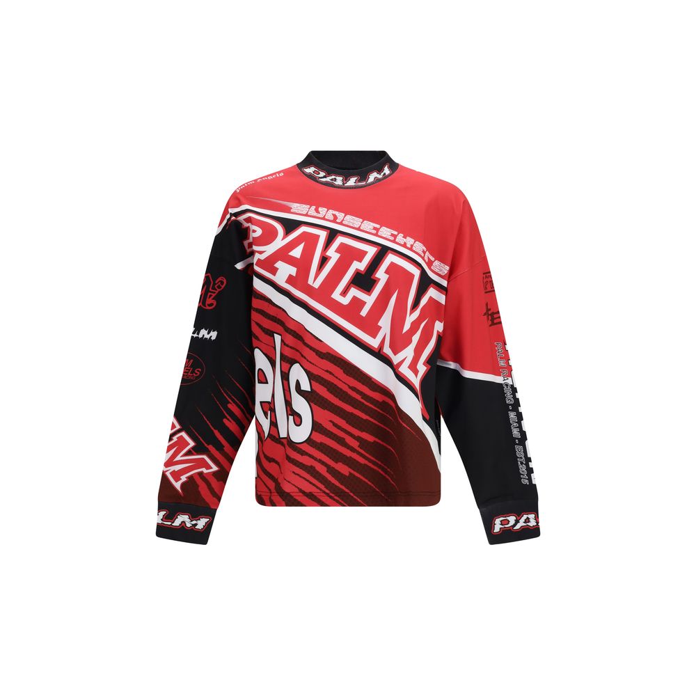 Palm Angels Multicolor Racing Long-Sleeved T-shirt
