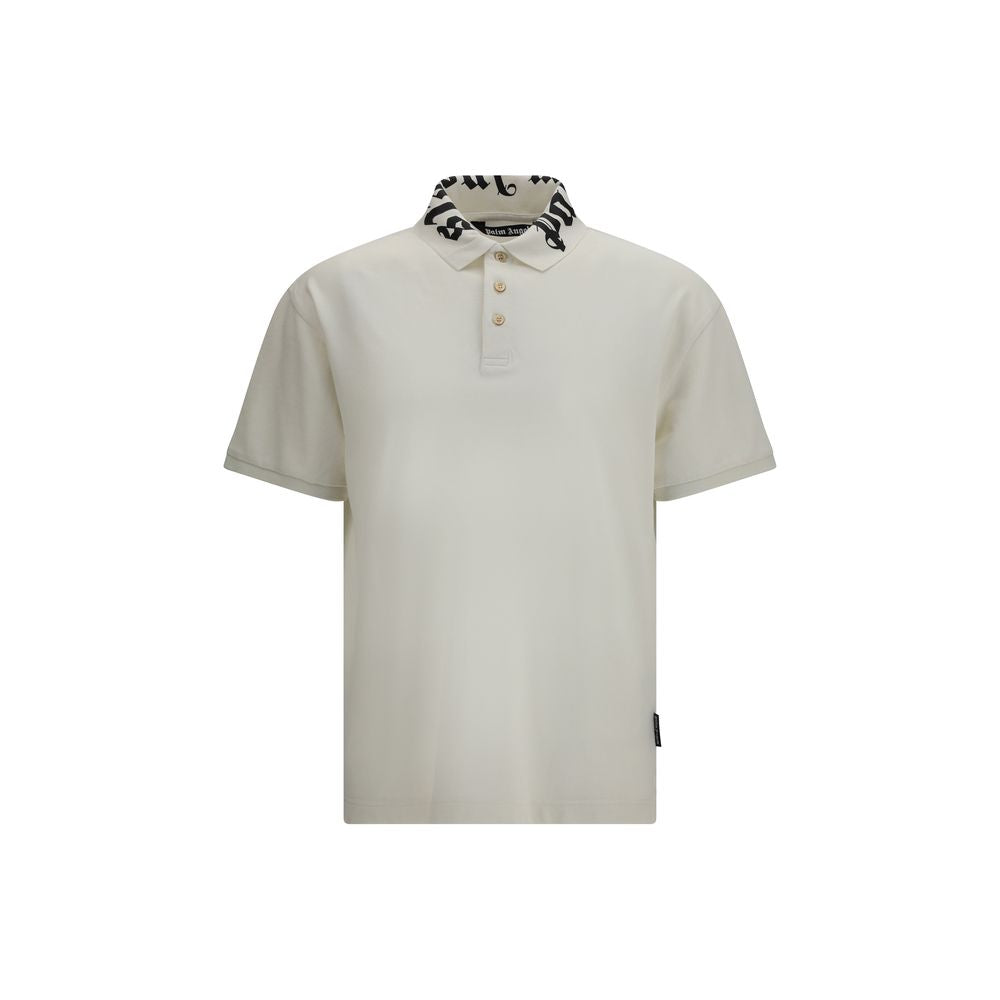 Palm Angels Contemporary White Cotton Polo Shirt
