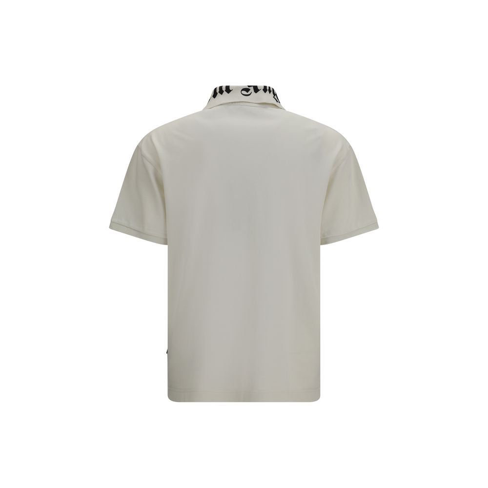 Palm Angels Contemporary White Cotton Polo Shirt