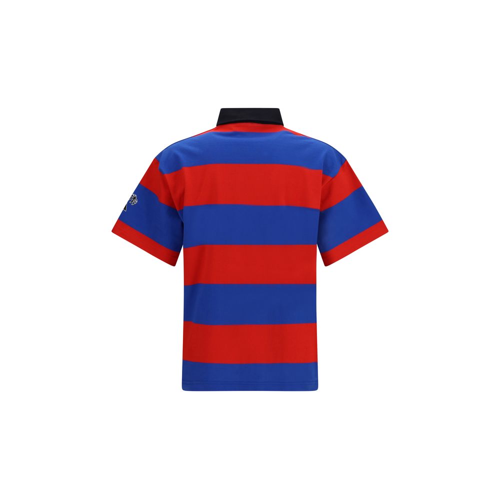 Palm Angels Contemporary Sport Stripes Short-Sleeve Polo Shirt