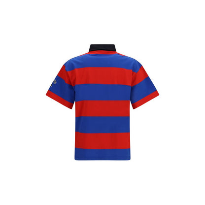 Palm Angels Contemporary Sport Stripes Short-Sleeve Polo Shirt