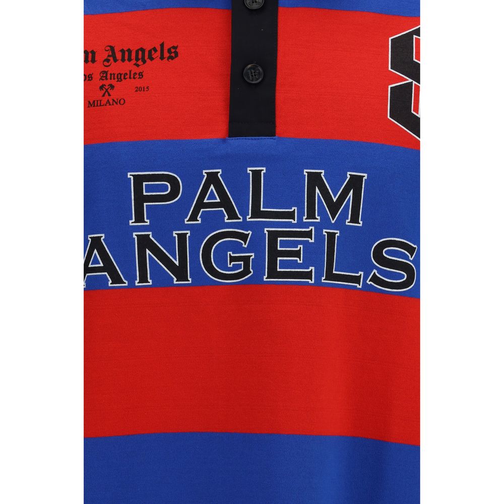 Palm Angels Contemporary Sport Stripes Short-Sleeve Polo Shirt