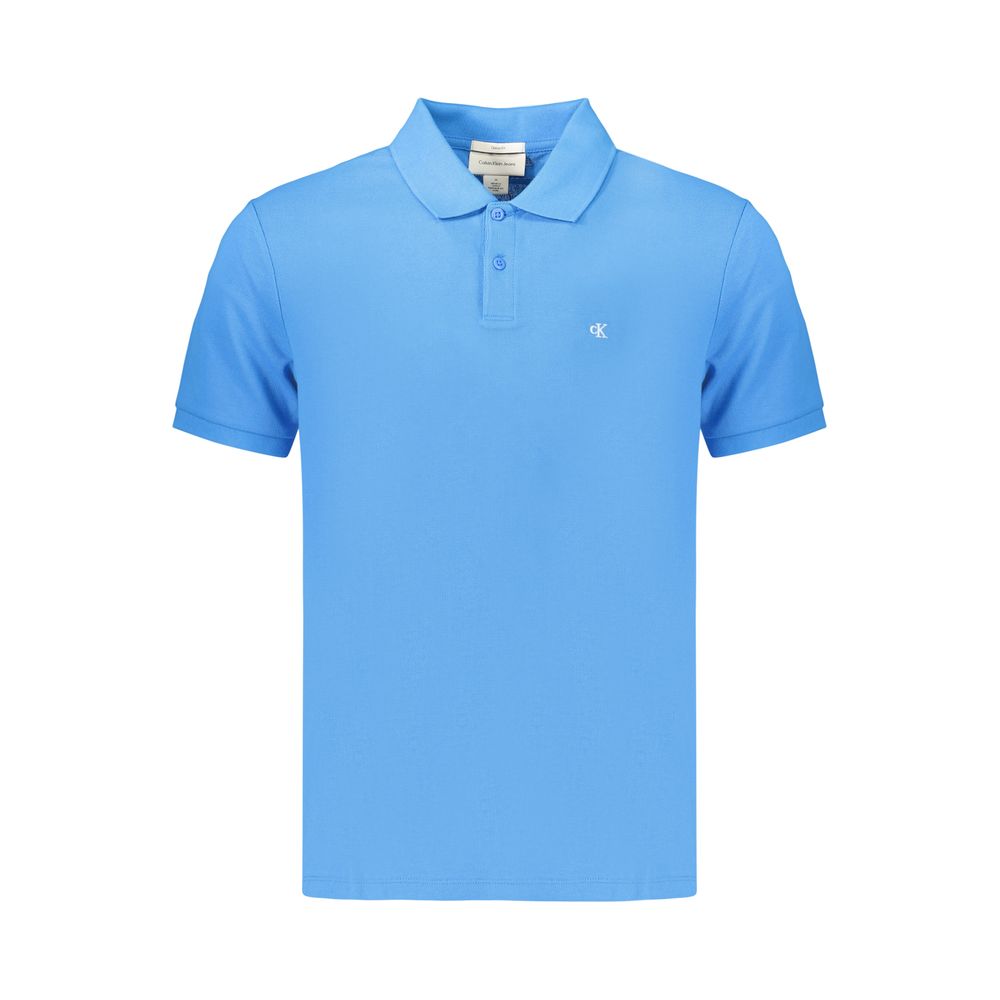 Calvin Klein Azzurro Cotton Men's Polo - Light Blue - XL