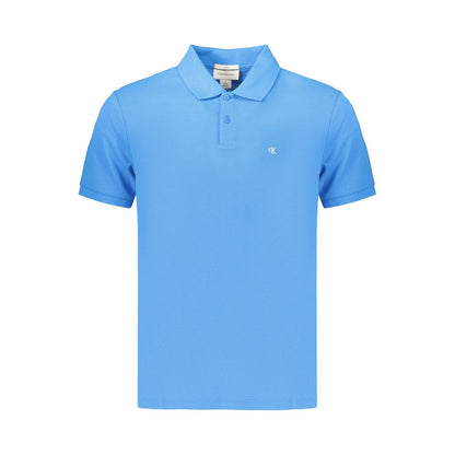 Calvin Klein Azzurro Cotton Men's Polo - Light Blue - XL