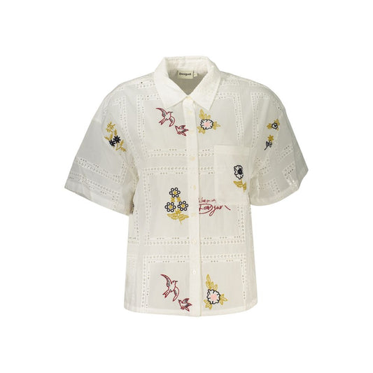 DESIGUAL White Polyester Women's Shirt