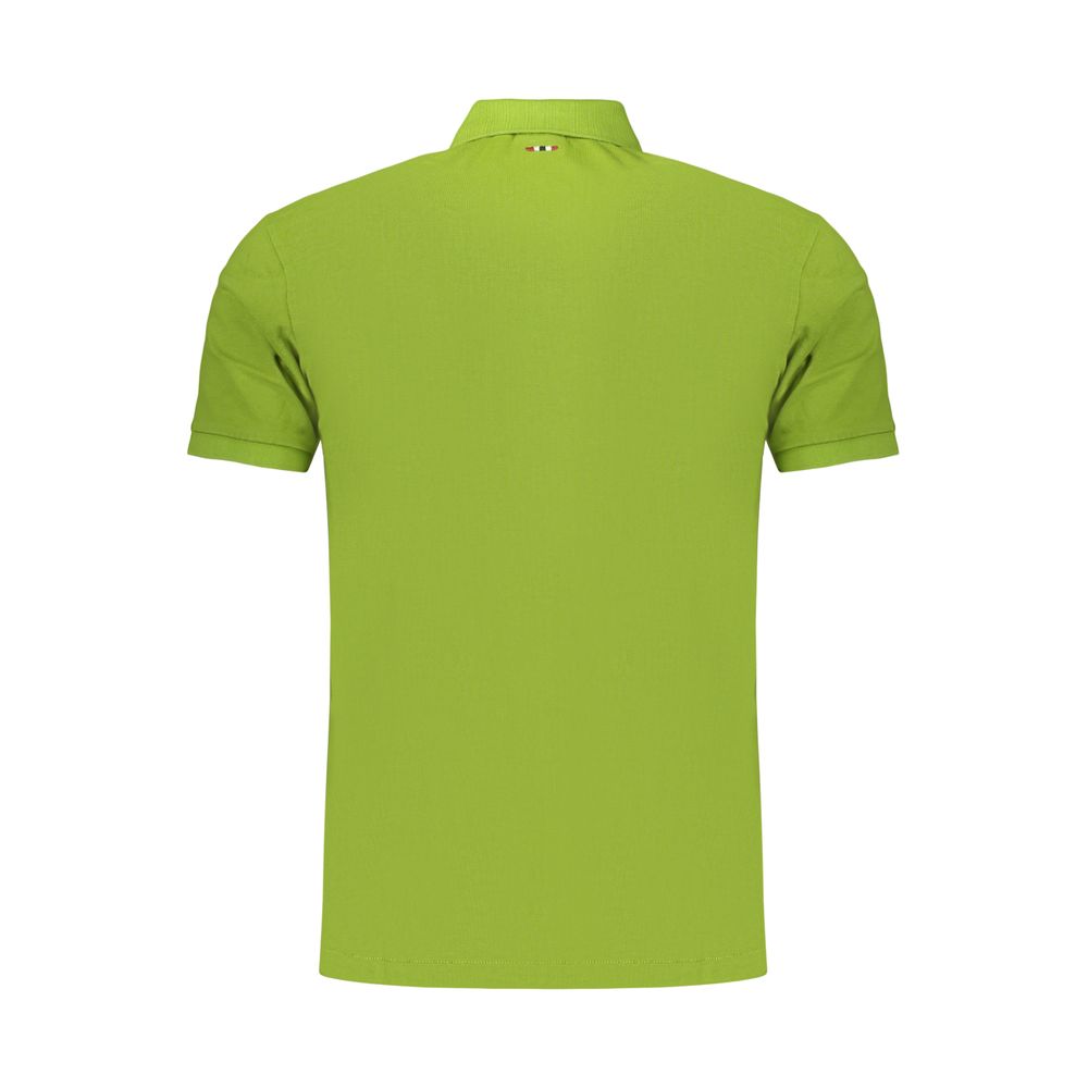 Napapijri Green Cotton Men's Polo Shirt - Urban Style Meets Adventure