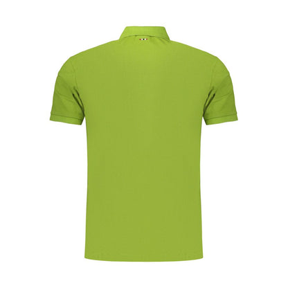 Napapijri Green Cotton Men's Polo Shirt - Urban Style Meets Adventure