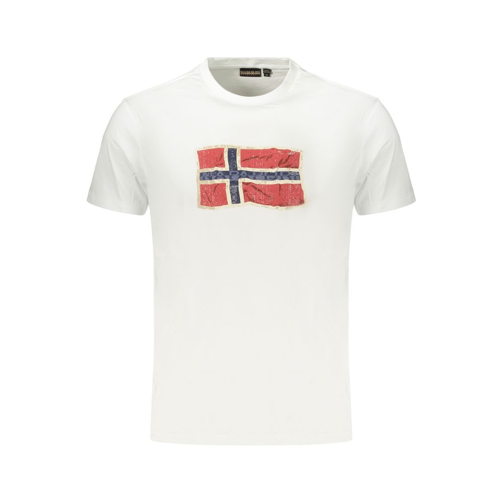 Napapijri Bianco Cotton Men's T-Shirt