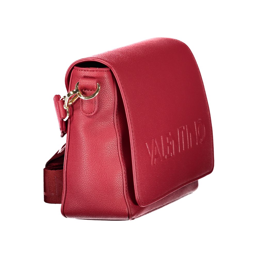 Mario Valentino Red Faux Leather Handbag