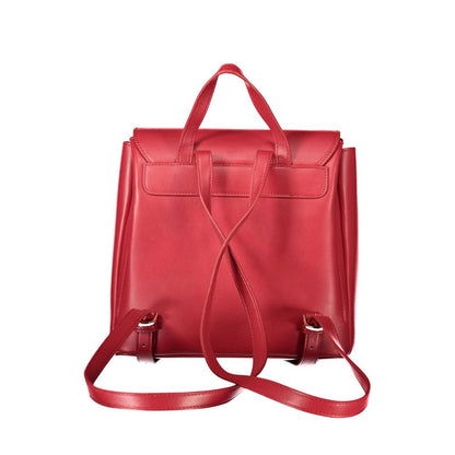 Mario Valentino Red Faux Leather Handbag