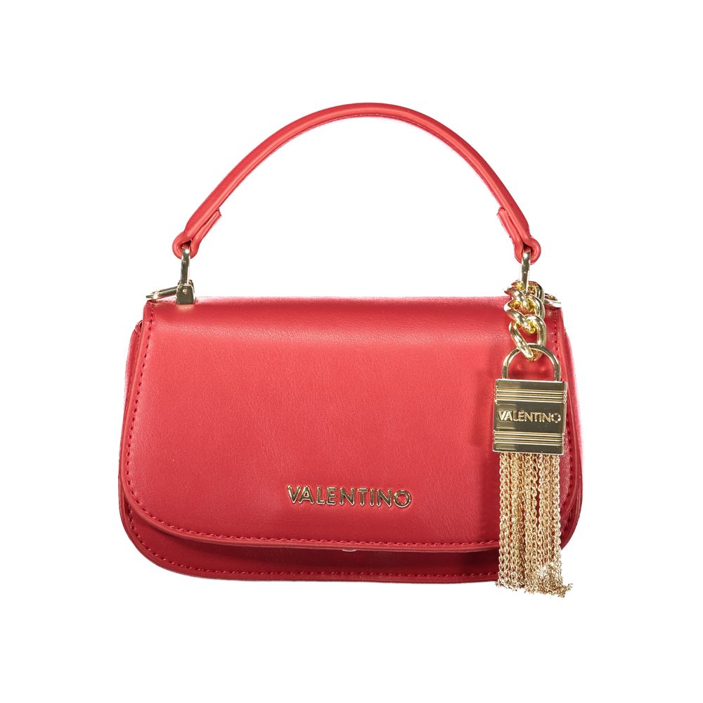 Mario Valentino Red Faux Leather Handbag