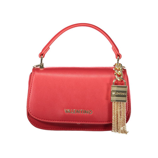Mario Valentino Red Faux Leather Handbag