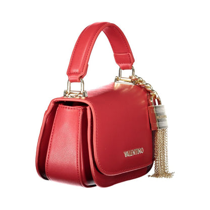 Mario Valentino Red Faux Leather Handbag