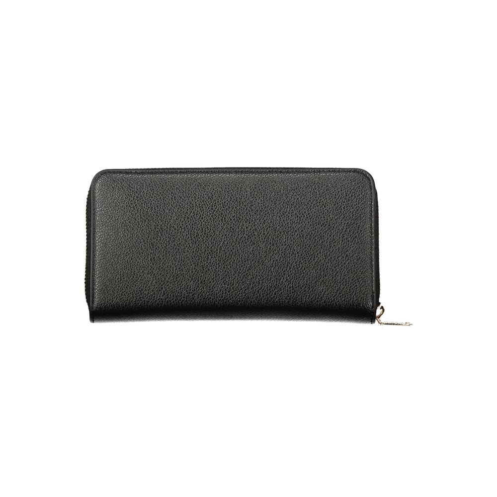 Mario Valentino Black Faux Leather Wallet