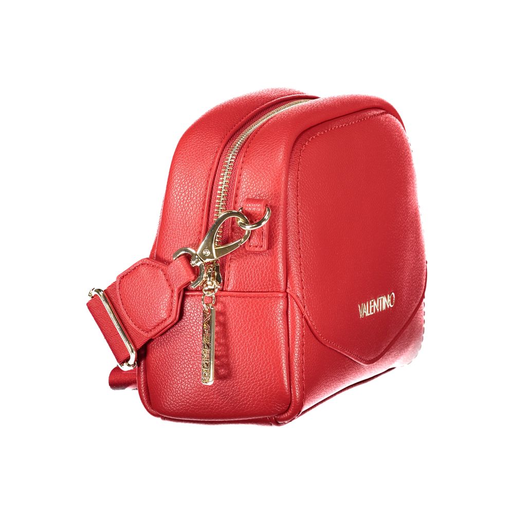 Mario Valentino Red Faux Leather Handbag