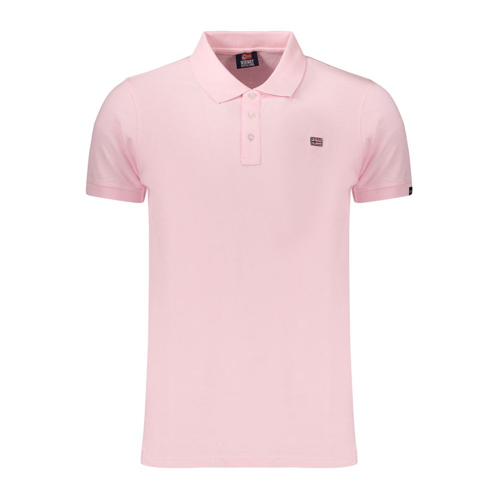Norway 1963 Pink Cotton Polo Shirt - Classic Scandinavian Design
