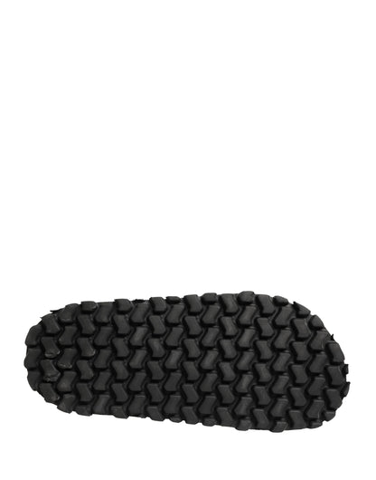 Dolce & Gabbana Black Ruching Detail Flats Sandals for Men