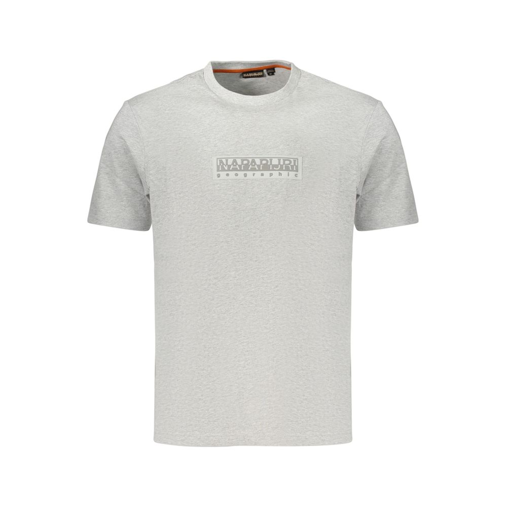 Napapijri Gray Cotton T-Shirt for Urban Exploration