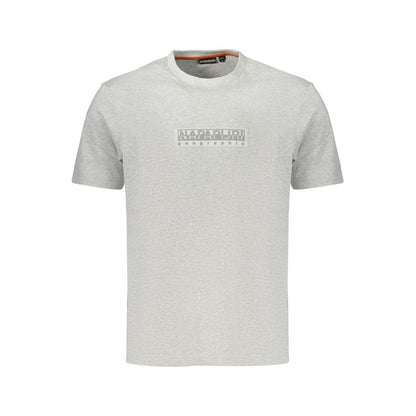 Napapijri Gray Cotton T-Shirt for Urban Exploration