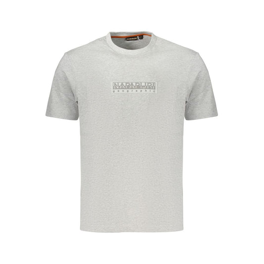 Napapijri Gray Cotton T-Shirt for Urban Exploration