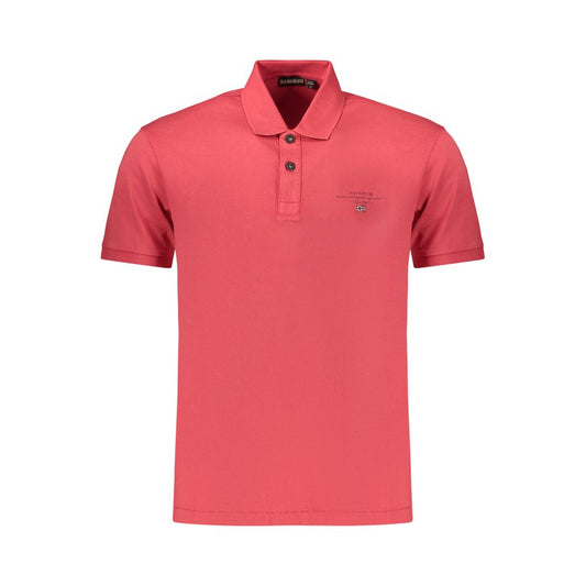 Napapijri Red Cotton Polo Shirt - Urban Adventure Essential