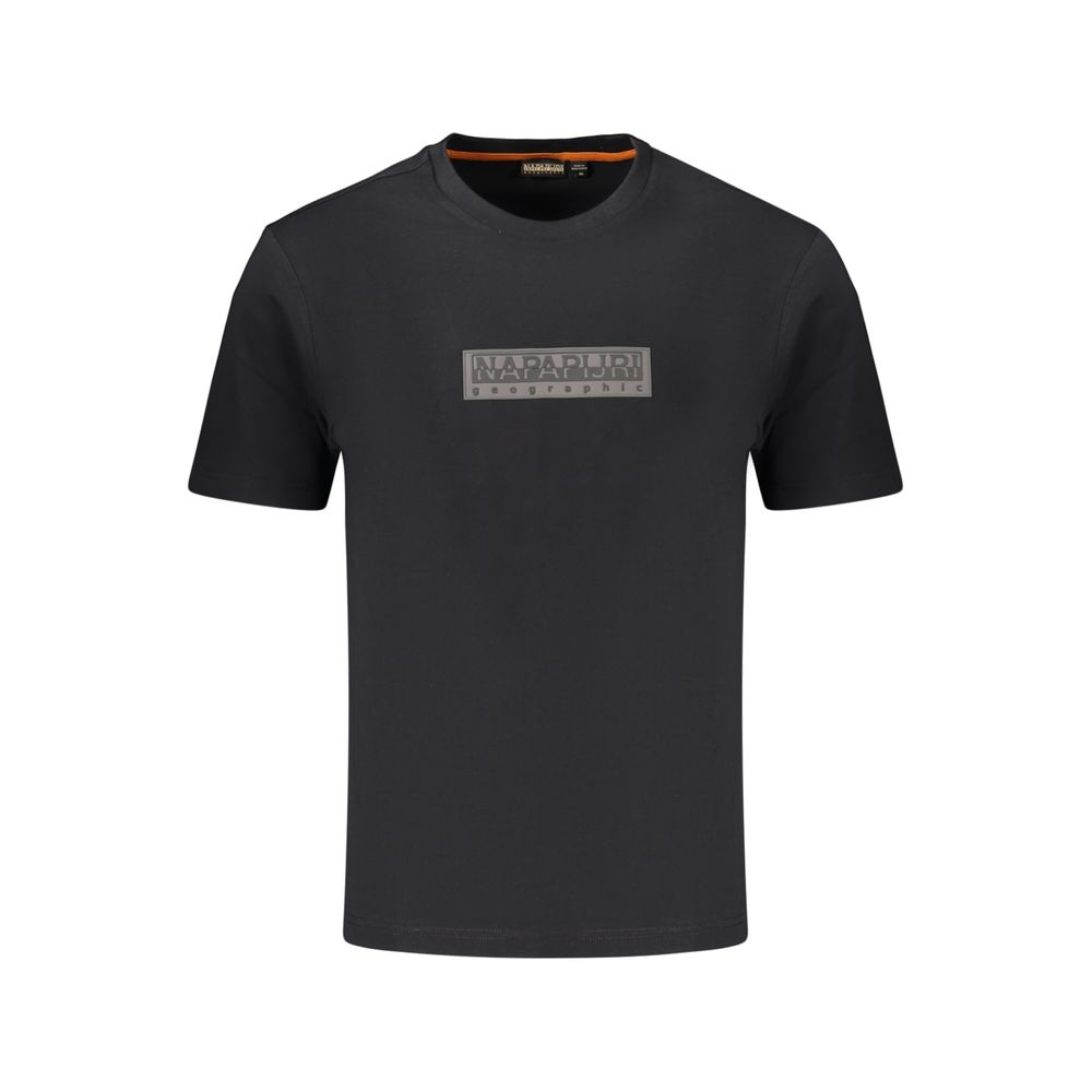 Napapijri Black Cotton T-Shirt - Effortless Urban Style