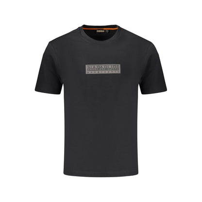Napapijri Black Cotton T-Shirt - Effortless Urban Style
