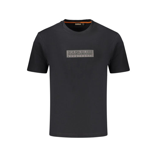 Napapijri Black Cotton T-Shirt - Effortless Urban Style