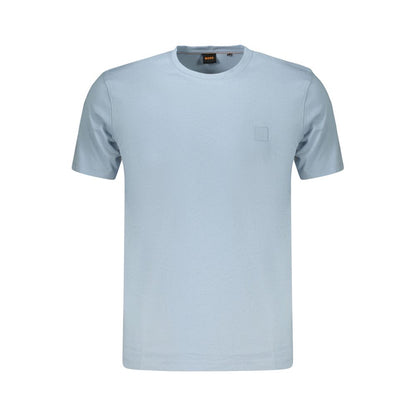 Hugo Boss Blue Cotton T-Shirt - Elevated Casual Wear