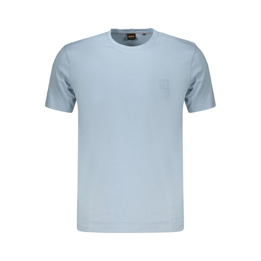 Hugo Boss Blue Cotton T-Shirt - Elevated Casual Wear