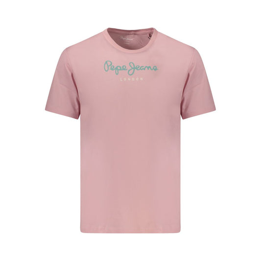 Pepe Jeans Pink Cotton T-Shirt - Sustainable Style
