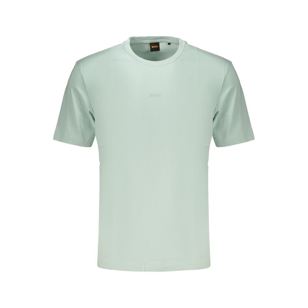 Hugo Boss Green Cotton T-Shirt for Casual Elegance
