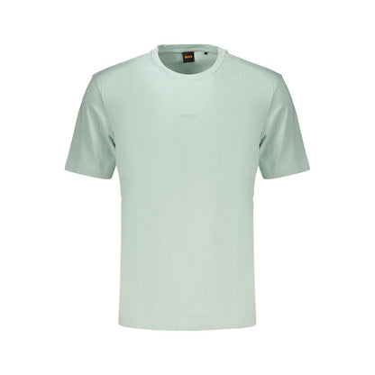 Hugo Boss Green Cotton T-Shirt for Casual Elegance