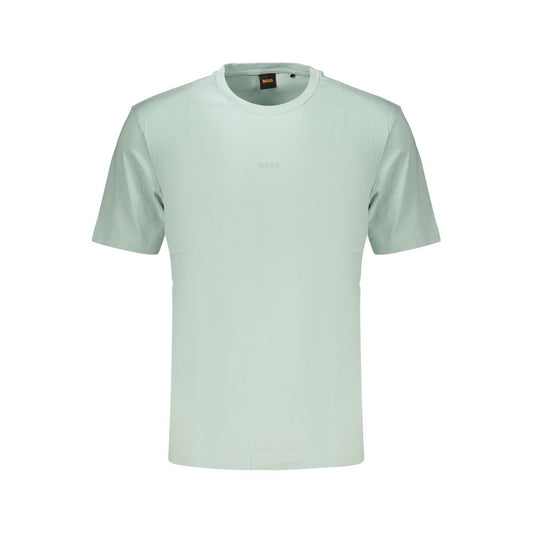 Hugo Boss Green Cotton T-Shirt for Casual Elegance