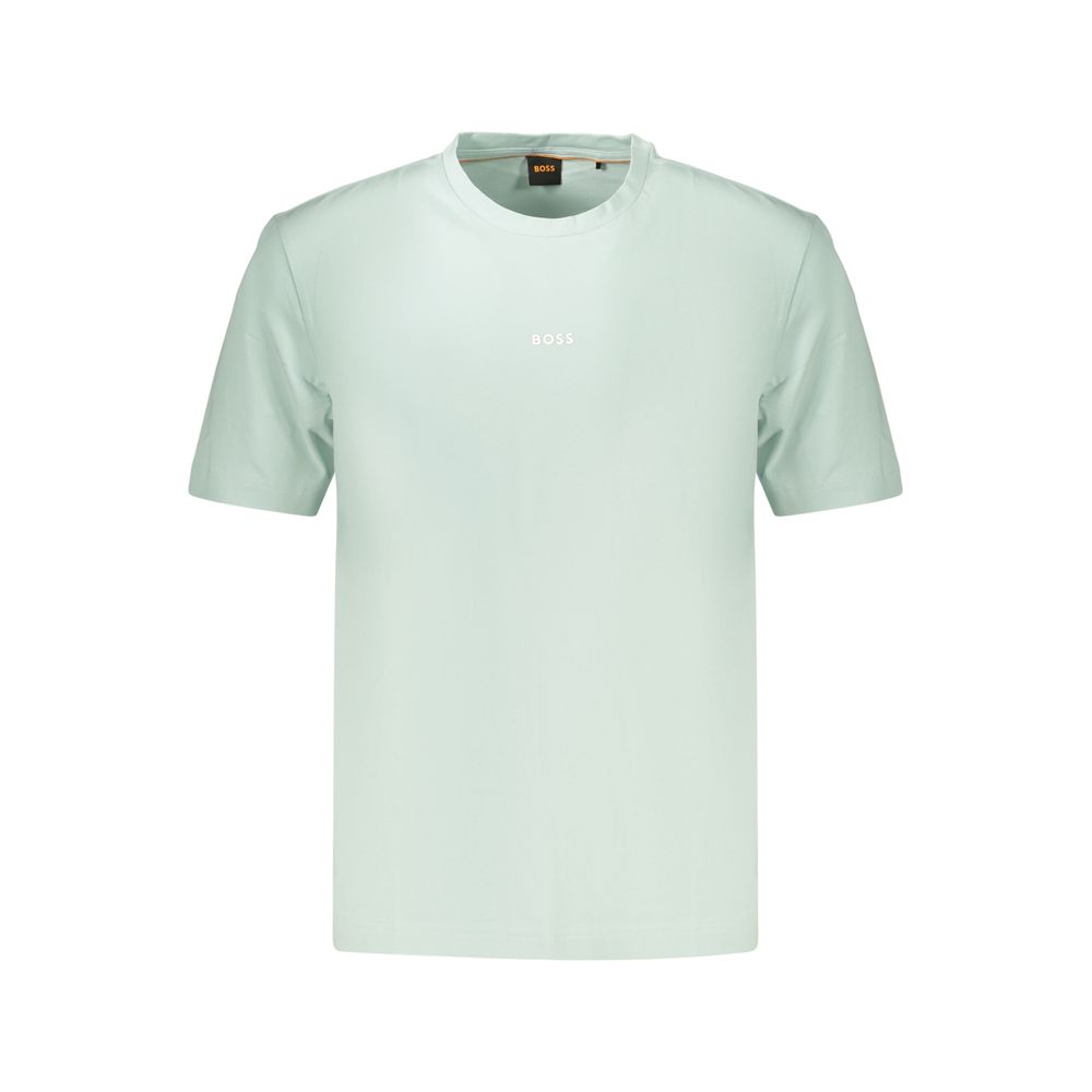 Hugo Boss Blue Cotton T-Shirt - Stylish Comfort in Organic Cotton